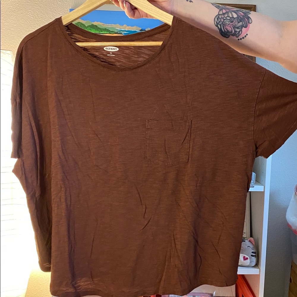 Old Navy, oversized flowy crop tee, XXL, NEW w/o tags